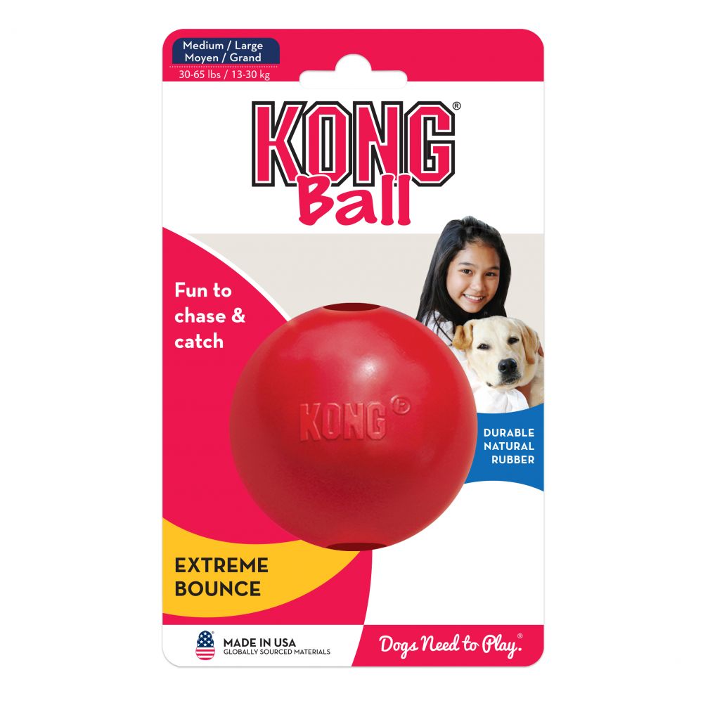 Indestructible Dog Chew Toy - Mainan Anjing KONG Ball M/L