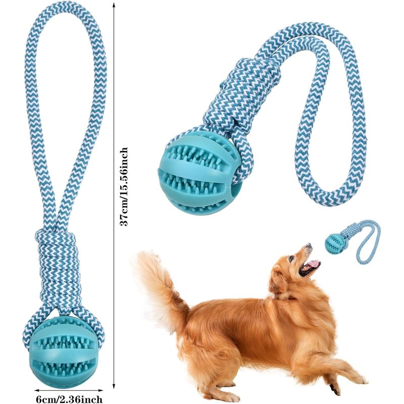 Bola Volumoon dengan Tali - Ma - Indestructible Dog Chew Toy ulasan dan harga