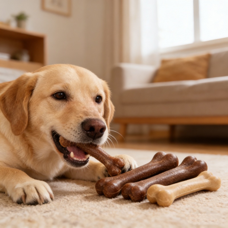 Mainan Kunyah Anjing Rasa Dagi - Teeth Cleaning Dog Chew Bone ulasan dan harga