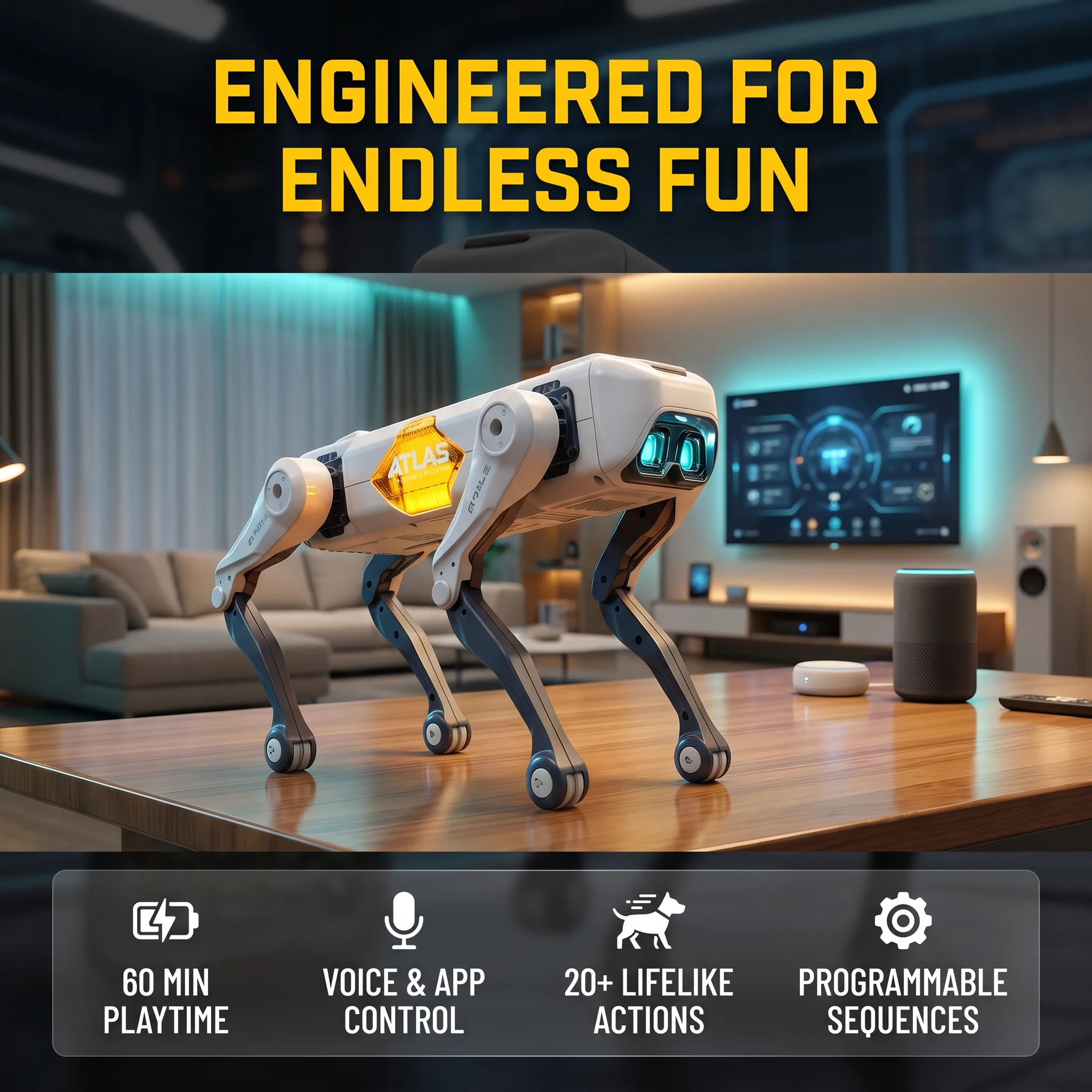 Robot Anjing Pintar AI, Kontro - Dog Toys ulasan dan harga