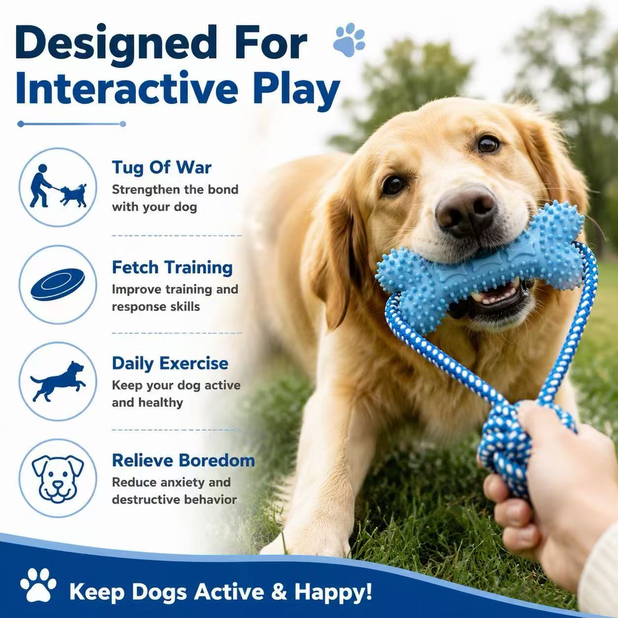 Mainan Kunyah Anjing untuk Anj - Dog Rope Toy Aggressive Chewers ulasan dan harga